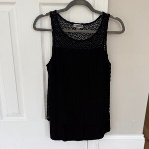 Chelsea28 Black Lace Tank Top